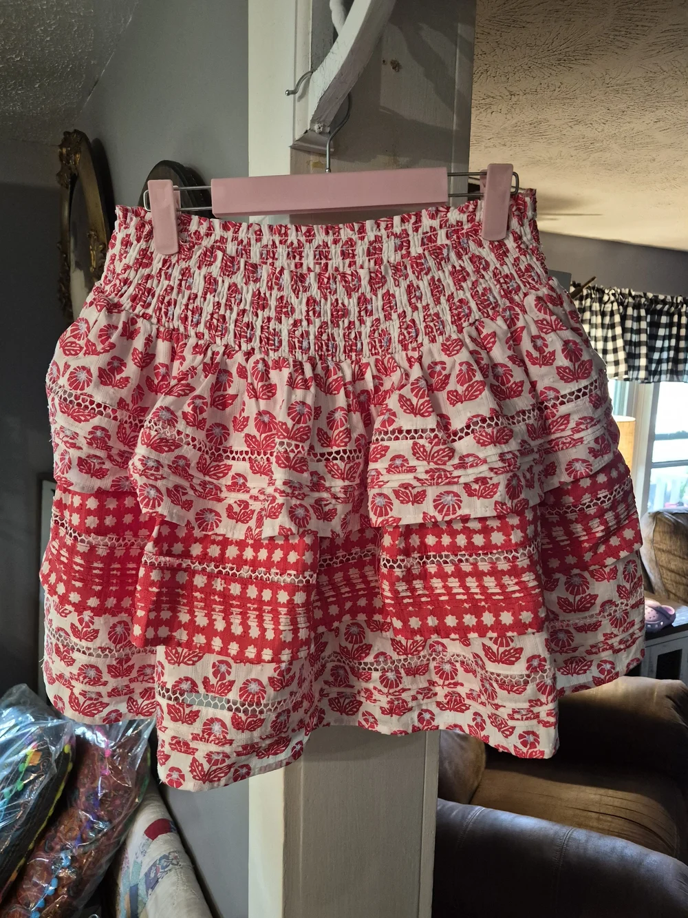 Roller Rabbit | Skirts | Red And White Floral Printed Miniskirt Is From ...